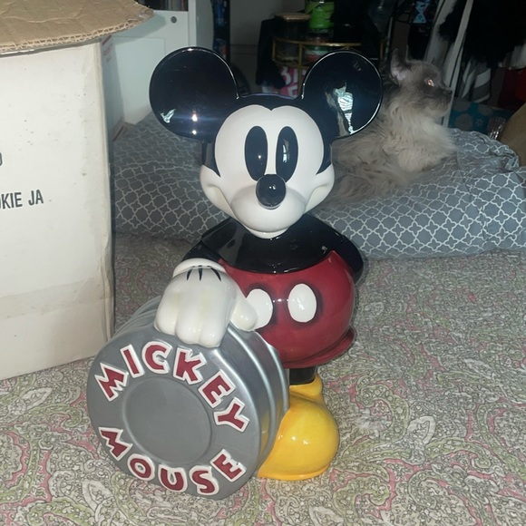 Disney Classic Mickey Mouse 2 piece ceramic cookie jar